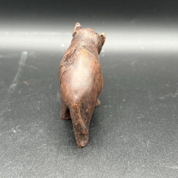 Vintage 1960s Hand Carved Wooden Rhinoceros - Picture 4 of 6